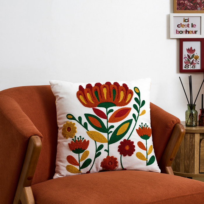 Home Deco Factory Coussin Brodé Heritage 40x40 cm