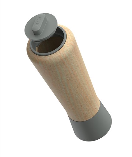 Berghoff 3950410 Moulin à épices Balance Moonmist en bois durable avec mécanisme céramique réglable pour poivre, sel et herbes