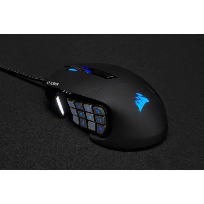 Corsair Souris SCIMITAR RGB ELITE Gamer 17 Boutons Programmables Capteur Optique 18000 DPI