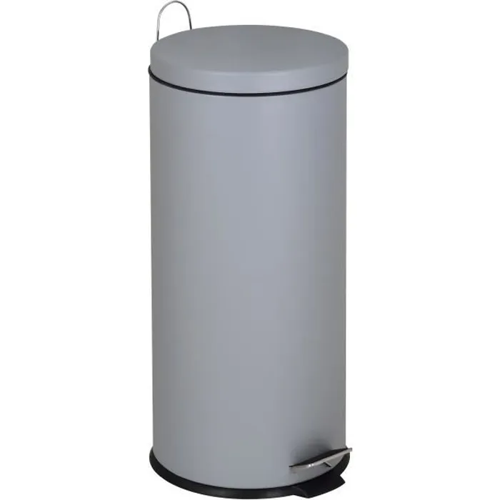 Kitchen Move Poubelle de cuisine avec pédale Urban 30 litres, en acier gris, pour salle de bain et décoration Kitchen Move Poubelle de cuisine avec pédale Urban 30 litres, en acier gris, pour salle de bain et décoration