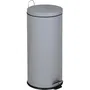 Kitchen Move Poubelle de cuisine avec pédale Urban 30 litres, en acier gris, pour salle de bain et décoration