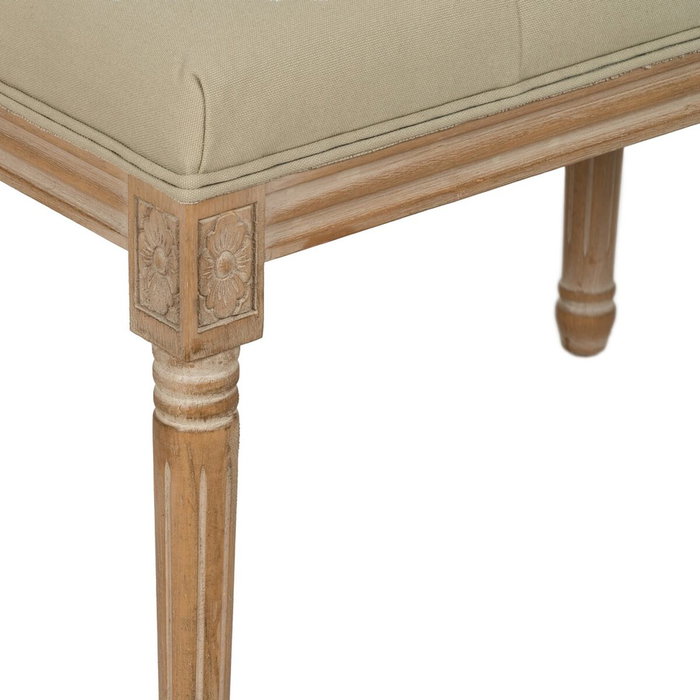 BigBuy Home Banquette Beige Bois d'hévéa