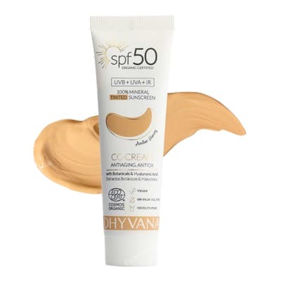 DHYVANA Solar SPF50 Couleur Amber Honey avec Acide Hyaluronique 50 ml Écologique DHYVANA Solar SPF50 Couleur Amber Honey avec Acide Hyaluronique 50 ml Écologique