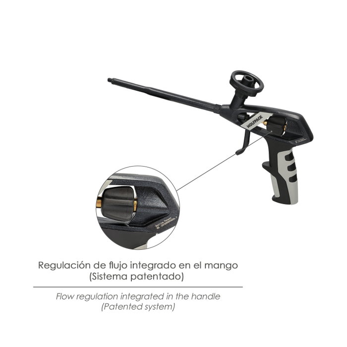 WOLFPACK LINEA PROFESIONAL Pistolet pour mousse polyuréthane revêtu de PTFE