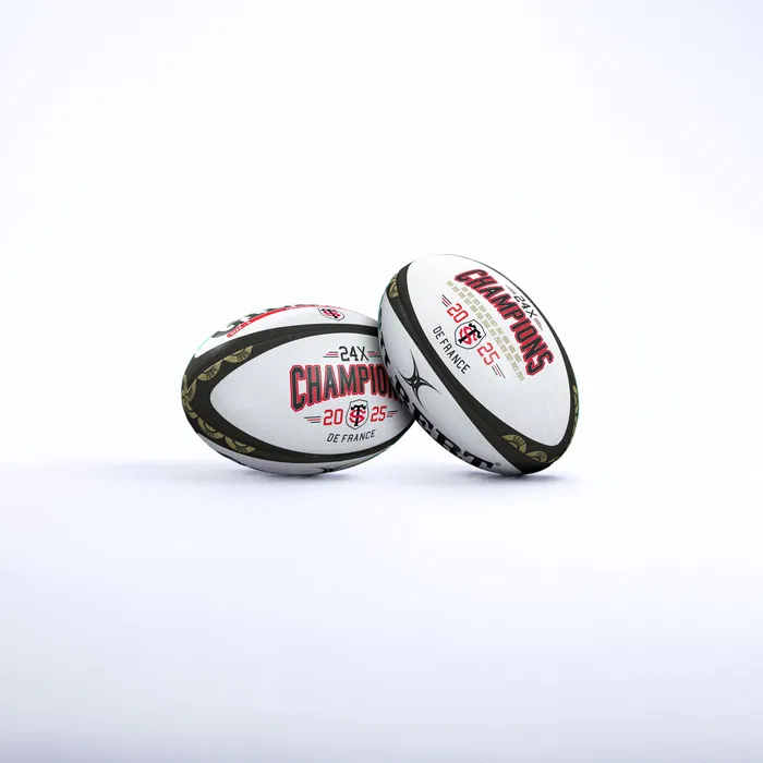 Gilbert - Ballon de rugby réplique officielle Stade Toulousain Championnat 2025 Taille Mini pour jeunes joueurs et collection Gilbert - Ballon de rugby réplique officielle Stade Toulousain Championnat 2025 Taille Mini pour jeunes joueurs et collection