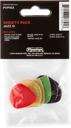 Dunlop Jazz III Pick Variety Pack - 6 unités