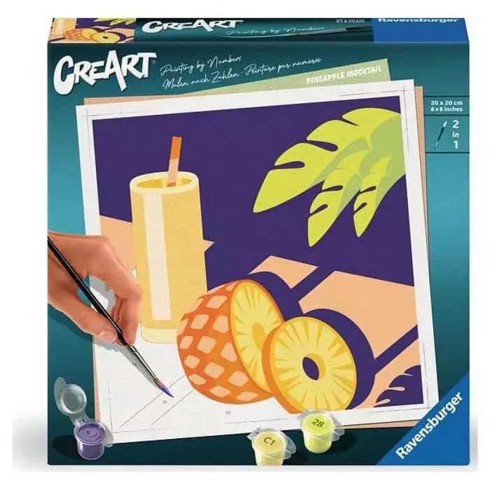 Ravensburger Kit de peinture par numéros CreArt Drink Pineapple 20x20 cm
