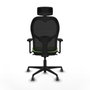 Piqueras y Crespo Chaise de Bureau avec Appui-tête Jorquera 3D036G2 Pistache