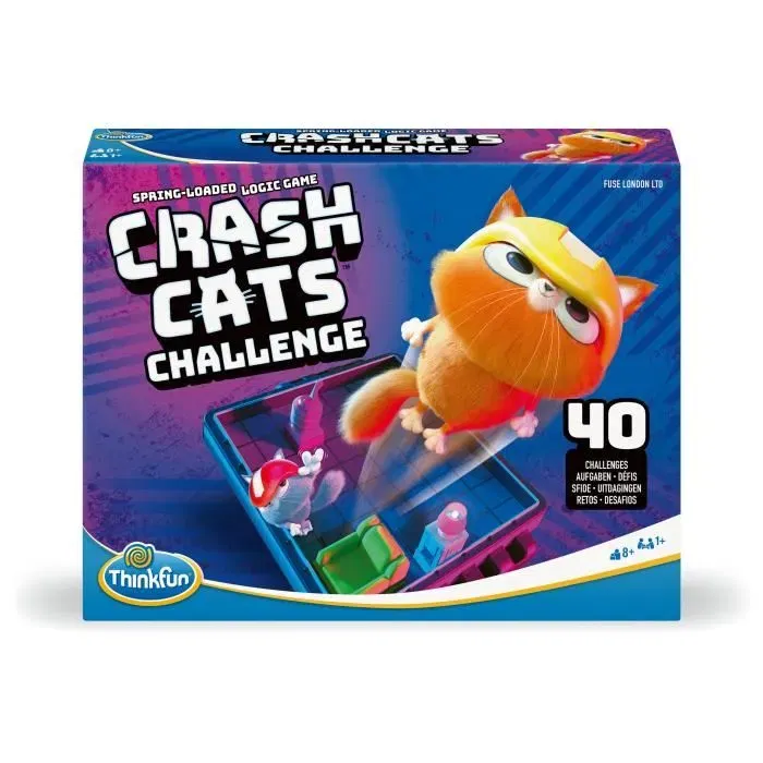 Ravensburger Crash Cats - Jeu de société de logique et de réflexion à partir de 8 ans - 40 défis et 4 niveaux de difficulté Ravensburger Crash Cats - Jeu de société de logique et de réflexion à partir de 8 ans - 40 défis et 4 niveaux de difficulté