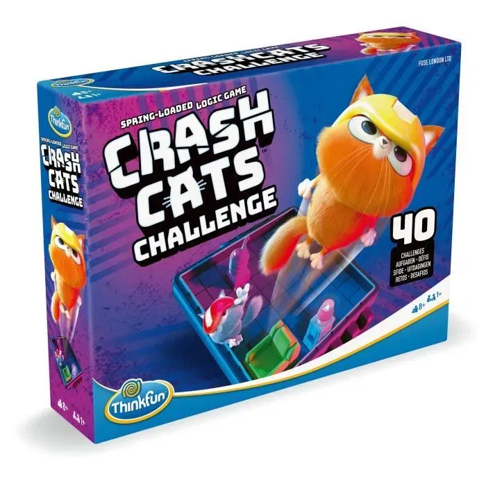 Ravensburger Crash Cats - Jeu de société de logique et de réflexion à partir de 8 ans - 40 défis et 4 niveaux de difficulté Ravensburger Crash Cats - Jeu de société de logique et de réflexion à partir de 8 ans - 40 défis et 4 niveaux de difficulté
