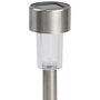 Outfit Lot de 5 lampes solaires en acier inoxydable d.4,5 cm, LED blanc chaud