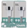 Outfit Lot de 5 lampes solaires en acier inoxydable d.4,5 cm, LED blanc chaud