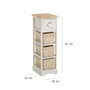 BigBuy Home Caisson à Tiroirs SWEET HEART Crème Naturel