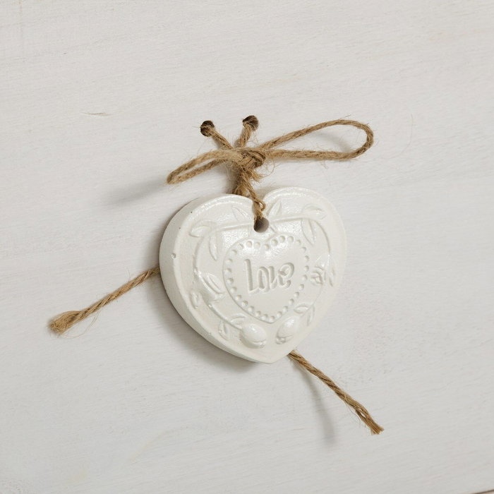 BigBuy Home Caisson à Tiroirs SWEET HEART Crème Naturel