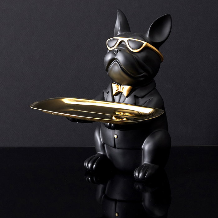 Home Deco Factory Vaciabolsillos Bulldog Negro