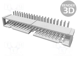 HARTING Connecteur IDC Socle Mâle 40 Broches 90° THT 2,54mm
