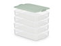 LEKNES Lot de boîtes de conservation 4 niveaux 750ml Assortiment 3 couleurs