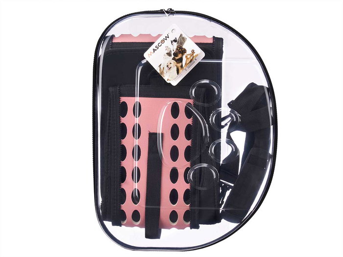 Mascow Transportin Transparente Rose Grande 43x33x4 cm (Set de 4)