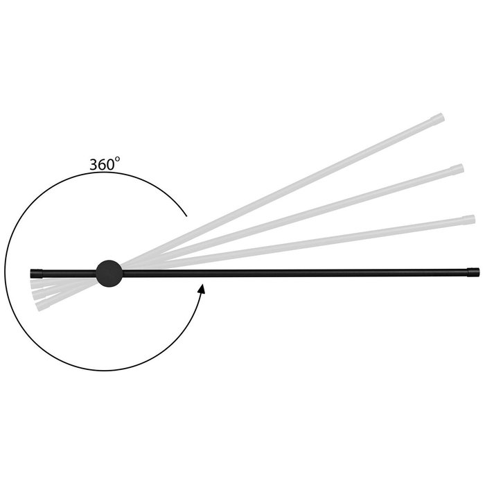 Applique LED Activejet AJE-HILTON NW Noir 80 450 lm 9 W (1 Pièce)