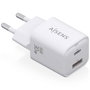 Chargeur mural Aisens ASCH-30W2P020-W Blanc Multicouleur 33 W