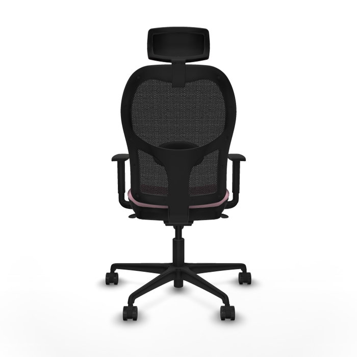 Piqueras y Crespo Chaise de Bureau Jorquera Rose et Noir avec Appui-tête