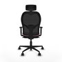 Piqueras y Crespo Chaise de Bureau Jorquera Rose et Noir avec Appui-tête