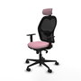 Piqueras y Crespo Chaise de Bureau Jorquera Rose et Noir avec Appui-tête