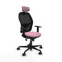 Piqueras y Crespo Chaise de Bureau Jorquera Rose et Noir avec Appui-tête