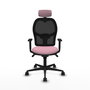 Piqueras y Crespo Chaise de Bureau Jorquera Rose et Noir avec Appui-tête
