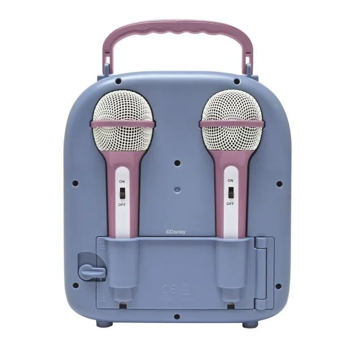 Lexibook Enceinte Bluetooth avec Micros Stitch, Effets Vocaux, USB-C, Compatible Bluetooth/USB/Carte Mémoire, Marque Lexibook