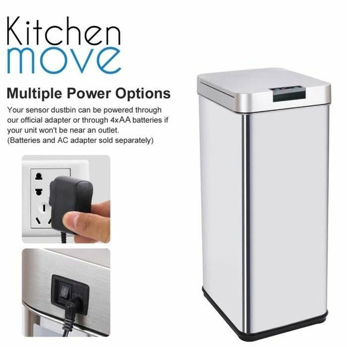 Kitchen Move Poubelle PARKSIDE 50 L Inox Brossé Kitchen Move Poubelle PARKSIDE 50 L Inox Brossé