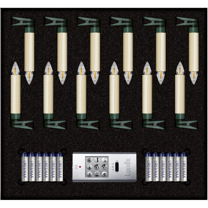 Krinner Lumix Superlight Flame Mini Ivory 12 pcs. Set Krinner Lumix Superlight Flame Mini Ivory 12 pcs. Set