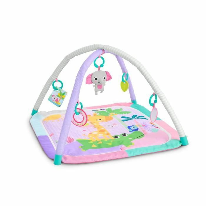 Bright Starts Tapis d'éveil Wild Wiggles Jungle Rose avec Arche Bright Starts Tapis d'éveil Wild Wiggles Jungle Rose avec Arche