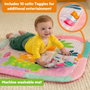 Bright Starts Tapis d'éveil Wild Wiggles Jungle Rose avec Arche