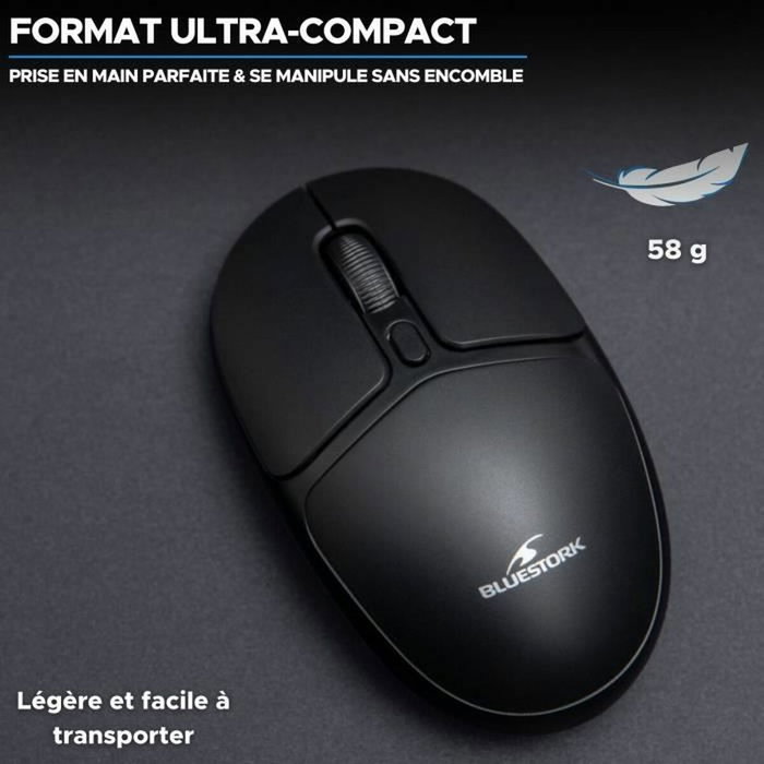 Bluestork Office 25 Souris sans fil Noir Bluestork Office 25 Souris sans fil Noir