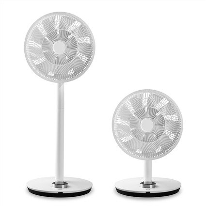Duux DXCF13 Whisper Flex Ventilateur de bureau et sur pied silencieux Smart Blanc, 26 vitesses, commande smartphone, batterie portable 12h, 51-88 cm