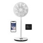 Duux DXCF13 Whisper Flex Ventilateur de bureau et sur pied silencieux Smart Blanc, 26 vitesses, commande smartphone, batterie portable 12h, 51-88 cm