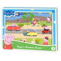 DEQUBE Puzzle d'éveil en bois Peppa Pig pour apprendre les chiffres et à compter - 10 pièces avec préhension facile - Multilingue (Français) - Pour enfants à partir de 24 mois