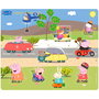 DEQUBE Puzzle d'éveil en bois Peppa Pig pour apprendre les chiffres et à compter - 10 pièces avec préhension facile - Multilingue (Français) - Pour enfants à partir de 24 mois