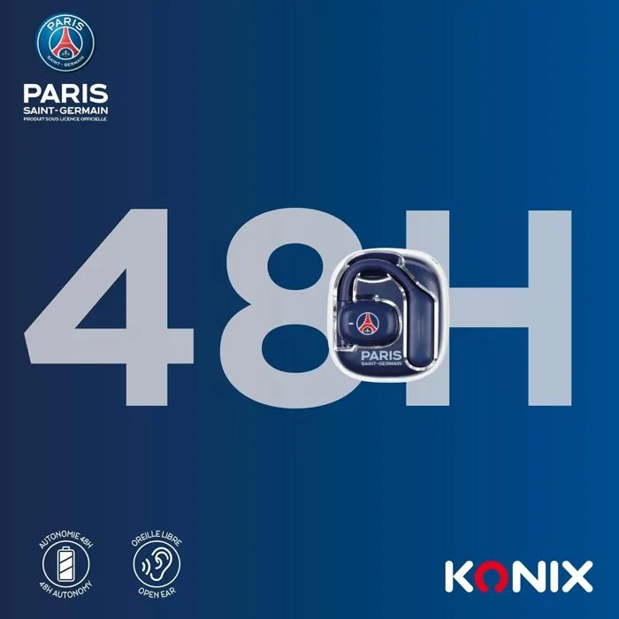 Konix PSG - Écouteurs sport intra-auriculaires sans fil, Bluetooth 5.3, autonomie 12h, portée 10m, haut-parleurs 16,2 mm, bleu Konix PSG - Écouteurs sport intra-auriculaires sans fil, Bluetooth 5.3, autonomie 12h, portée 10m, haut-parleurs 16,2 mm, bleu