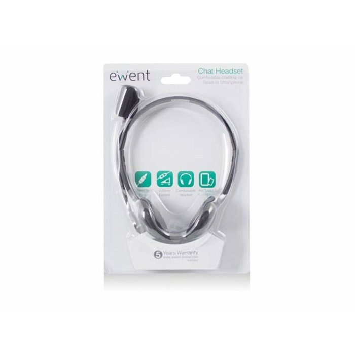 Casques avec Microphone Ewent EW3567 Noir (1 Unité) Casques avec Microphone Ewent EW3567 Noir (1 Unité)