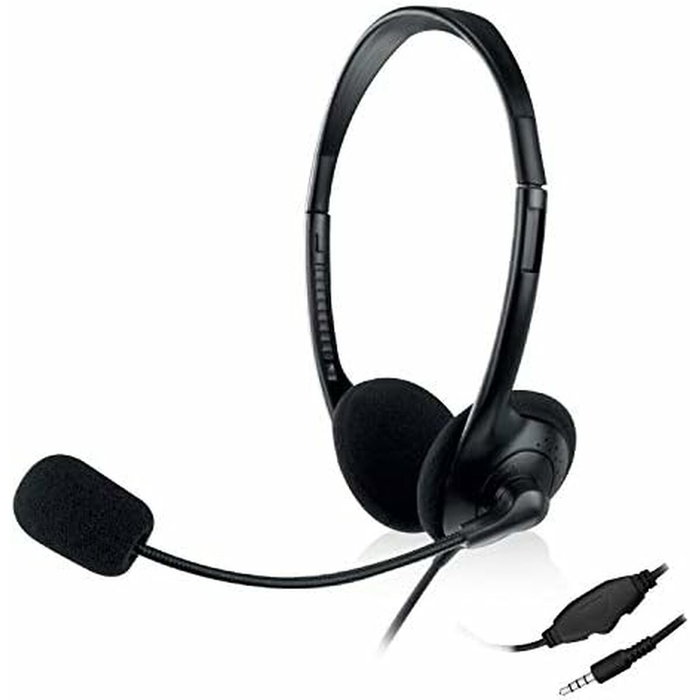 Casques avec Microphone Ewent EW3567 Noir (1 Unité) Casques avec Microphone Ewent EW3567 Noir (1 Unité)
