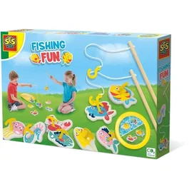 SES CREATIVE - Jeu de pêche amusante pour enfants, Kit avec 2 cannes à pêche et poissons, Jouet d'extérieur et d'intérieur