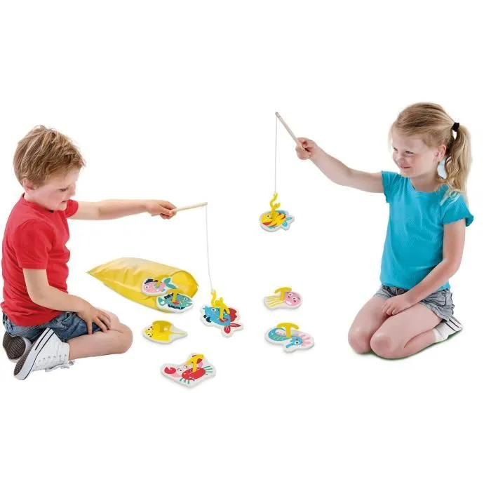 SES CREATIVE - Jeu de pêche amusante pour enfants, Kit avec 2 cannes à pêche et poissons, Jouet d'extérieur et d'intérieur