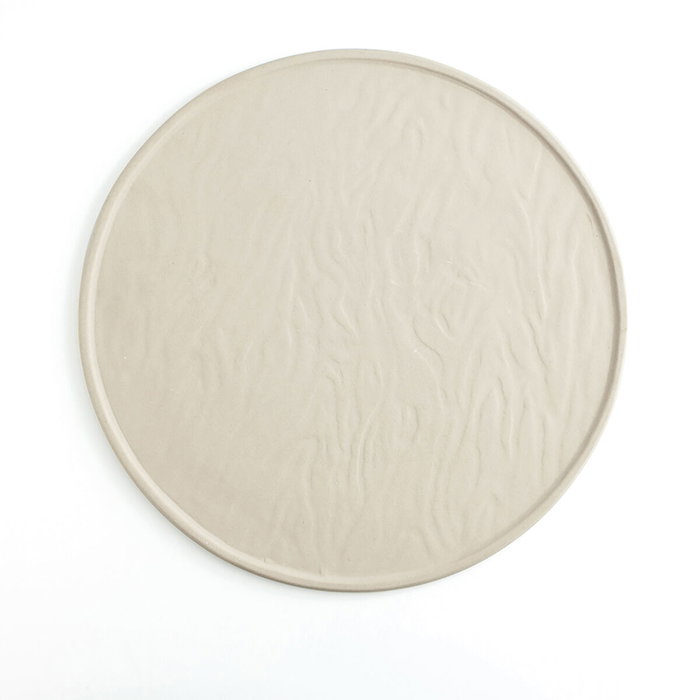 Quid Assiette à Pizza Mineral Gres 33 cm Céramique Texturée (6 Unités)