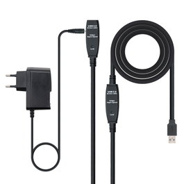 Câble Rallonge à USB NANOCABLE 10.01.031 Noir