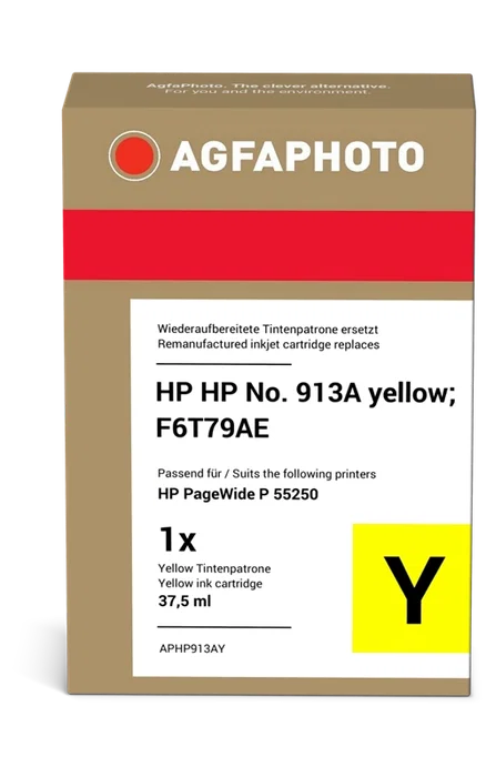 Agfa Photo Cartouche d'encre jaune compatible HP 913A, ~3 000 pages APHP913AY Agfa Photo Cartouche d'encre jaune compatible HP 913A, ~3 000 pages APHP913AY