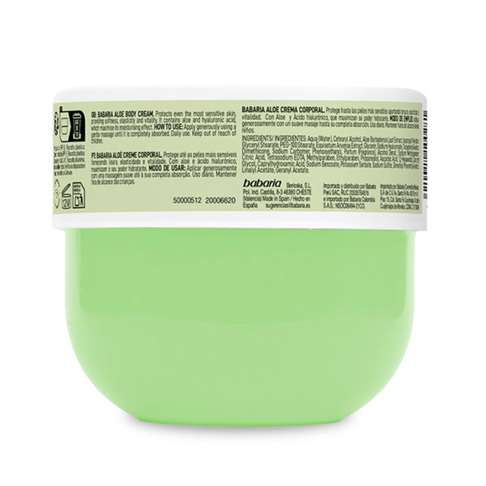 Babaria Crème corporelle ALOE FRESH 400 ml