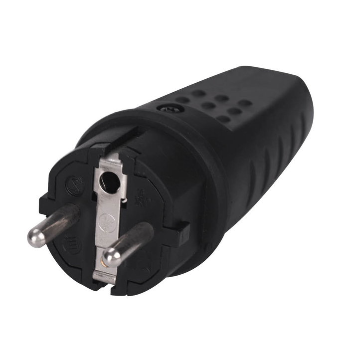 GSC Evolution Fiche bipolaire imperméable de gomme 4,8mm Noir GSC Evolution Fiche bipolaire imperméable de gomme 4,8mm Noir