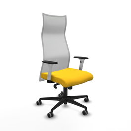 Piqueras y Crespo Chaise de Bureau Albacete Jaune et Blanc